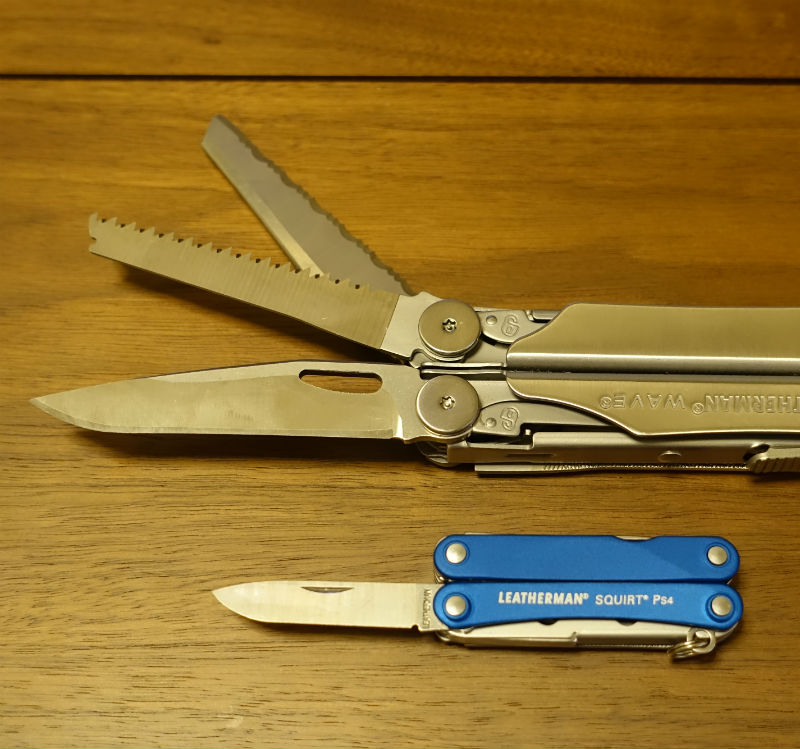 LEATHERMAN SQUIRT PS4とWAVE　比較EC